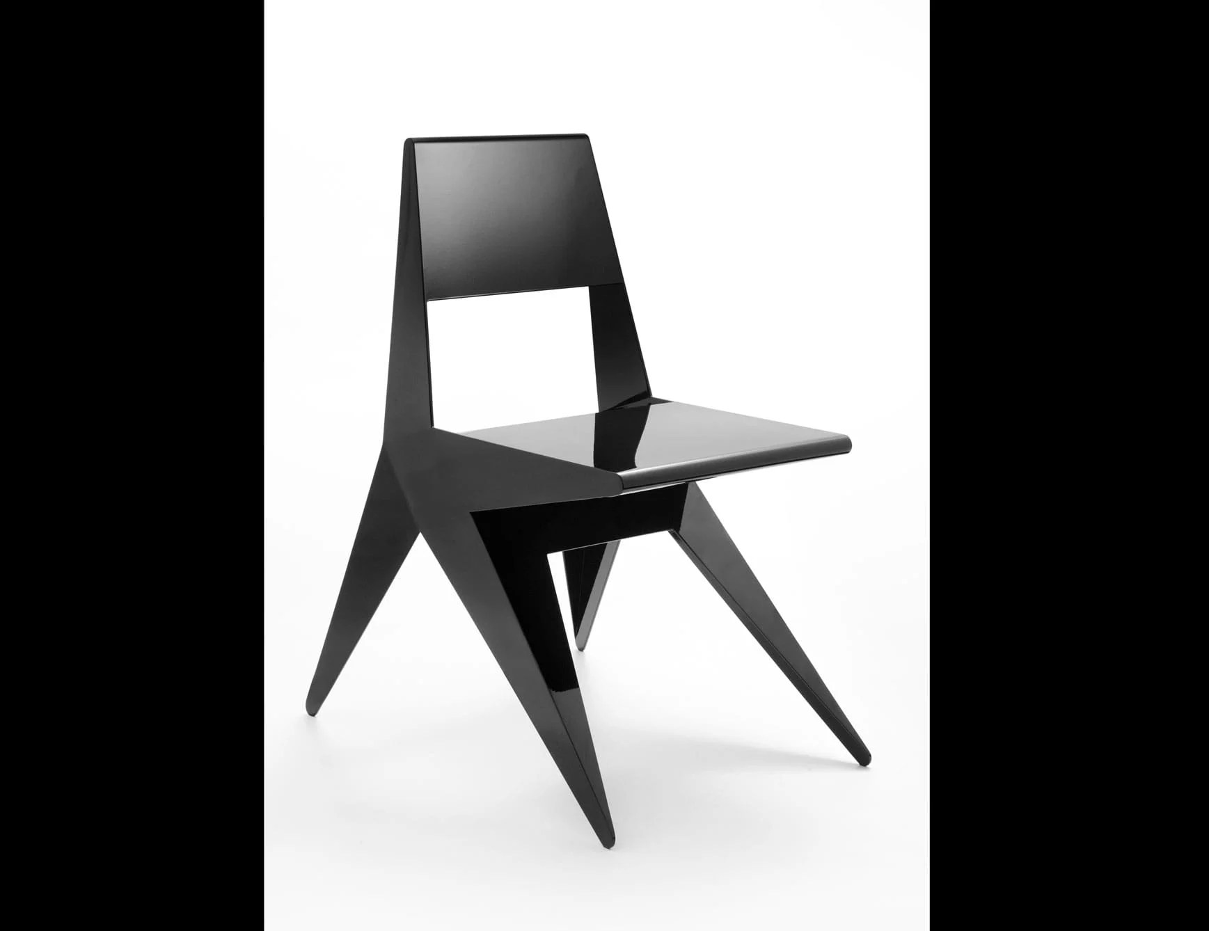 Lamberti Décor Star Chair Transitional Aluminum Chair in Black